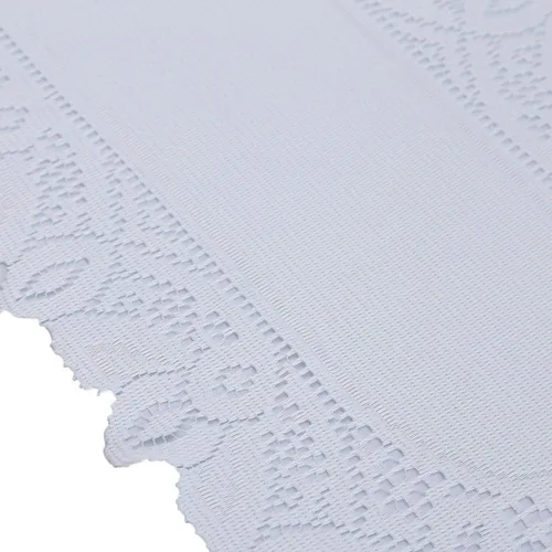 Miniatura 6 de rockcloud Camino de mesa de encaje para decoración de banquetes de boda, decoración de mesa de fiesta de Navidad, blanco, 13 x 70 pulgadas White E