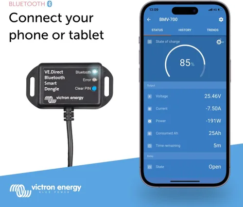 Miniatura 2 de Victron Energy VE.Direct Smart Dongle (Bluetooth) - Monitoreo inalámbrico para BMV y MPPT - Compatible con iOS y Android a través de la aplicación