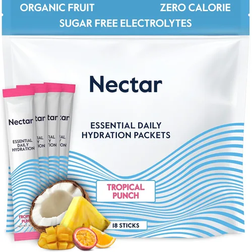 Miniatura 25 de Nectar - Sobres de hidratación - Sobres de polvo de electrolitos - Sin azúcar ni calorías - Polvo de electrolitos líquidos de frutas orgánicas