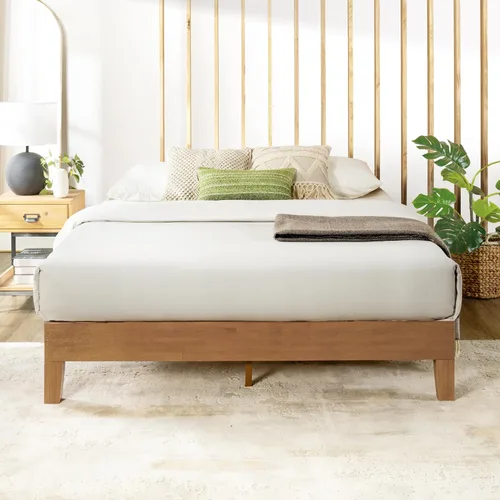 Miniatura 25 de Mellow Naturalista Classic - Cama de plataforma de madera maciza de 12 pulgadas con listones de madera, tamaño individual XL, pino natural Natural