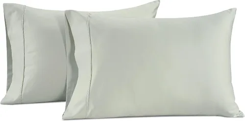 Miniatura 35 de Lane Linen Juego de 2 fundas de almohada 100 % de algodón, tamaño estándar, se adapta a almohadas estándar y Queen, fundas de almohada lujosas