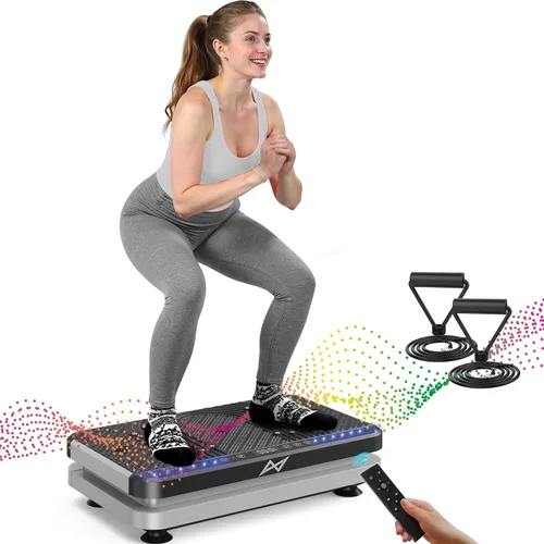 Miniatura 15 de AXV Placa de vibración para fitness, máquina de ejercicio, vibración, agitación, cuerpo completo, agitador, soporte vibrador, tabla para agitar