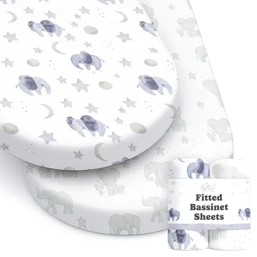 Miniatura 46 de Sábanas de cuna neutrales – Sábanas bajeras para cuna de bebé niña y niño – Paquete de 2 colchones estándar y niños pequeños – Mezcla de algodón
