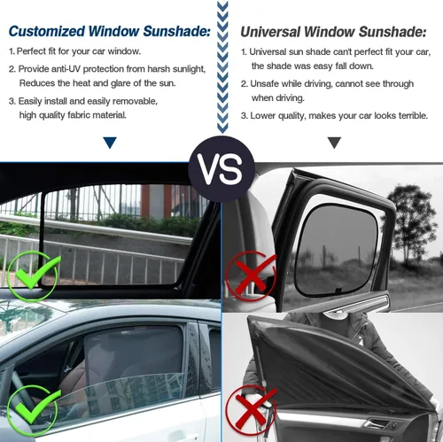 Miniatura 3 de Cartist Parasoles para ventana lateral de automóvil para Nissan Rogue 2014-2020 (no para Nissan Rogue Sport), parasoles para ventana, cubiertas