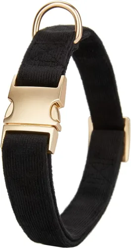 Miniatura 5 de Collar de algodón suave para perro con hebilla de metal, ajustable, resistente, cómodo, collares de pana para perros pequeños, medianos y grandes