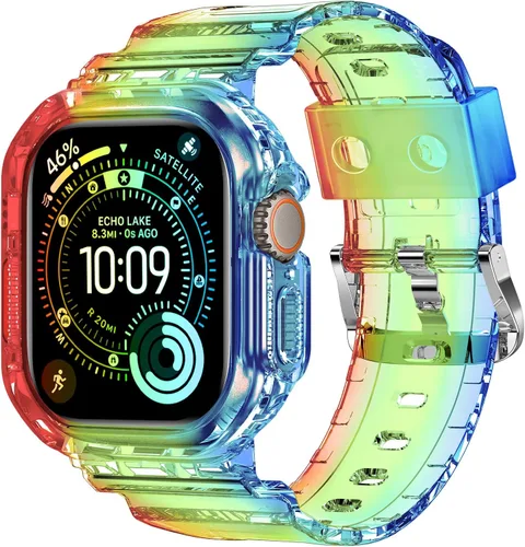 Miniatura 61 de XYF Compatible con correas cristalinas para Apple Watch de 1.929 in, 1.811 in, 1.772 in, 1.732 in, 1.654 in, 1.614 in, 1.575 in, 1.496 in, funda