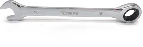 Xtreme Llave de trinquete de punto apretado con movimiento de 5° y acero pulido endurecido para proyectos con espacios métricos estrechos (0.591 in)