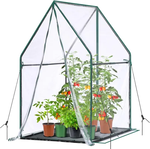Miniatura 11 de Mini invernadero para interiores y exteriores: Ohuhu - Casa verde portátil de mesa con almohadilla impermeable para plantas pequeñas germinación