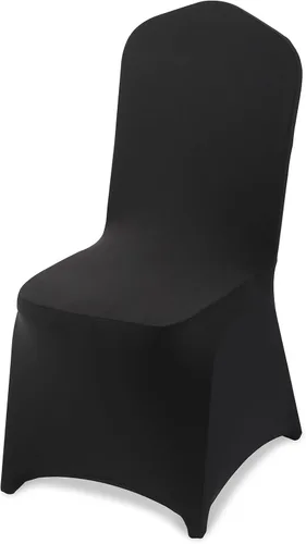 Miniatura 40 de VEVOR 150 fundas blancas para sillas de poliéster y elastano, fundas elásticas para bodas, fiestas, comedor, banquetes, sin pinzas, 150