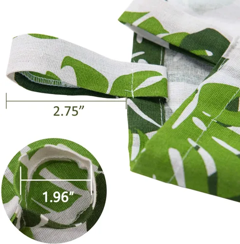 Miniatura 7 de BROSHAN Cortinas blancas y verdes para dormitorio, cortinas de ventana de hojas de plantas tropicales, 2 paneles de 78 pulgadas de largo, cortinas