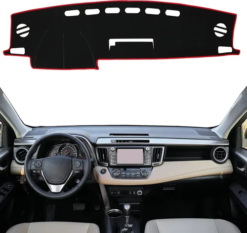 Miniatura 9 de para Toyota Rav4 2013 2014 2015 2016 2017 2018 Funda para Salpicadero, Funda para Consola Central, Alfombrilla para Tablero, Alfombra Protectora
