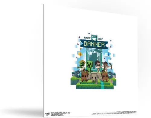 Miniatura 3 de Trends International Gallery Pops Minecraft: Legends - Paquete de arte de pared con texto en inglés "Raise Your Banner" (3 unidades)