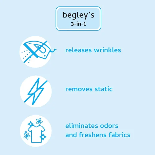 Miniatura 2 de Begley's Removedor de arrugas 3 en 1, liberación rápida de arrugas, removedor de adherencia estática, eliminador de olores y aerosol refrescante