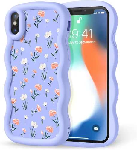 Miniatura 47 de Compatible con iPhone SE/8/7 Funda para Mujeres y Niñas, Marco Ondulado Rizado con Patrón Lindo, Estética Delgada Suave Silicona TPU Parachoques