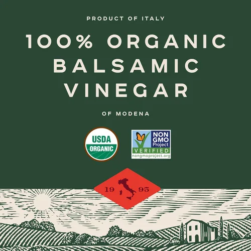 Miniatura 4 de Bionaturae Vinagre balsámico - Vinagre balsámico orgánico, vinagre balsámico de Módena, acidez 6%, certificado orgánico USDA, vidrio reciclable