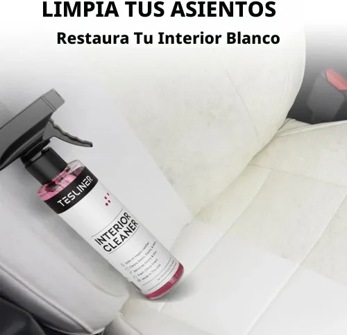 Miniatura 2 de Tesla - Limpiador de asientos y quitamanchas - Limpiador de interiores para cuero vegano blanco y negro, productos de limpieza de interiores