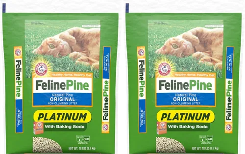 Miniatura 11 de Feline Pine Platinum - Arena para gatos no aglutinante, arena para gatos de pino felino, 17 libras