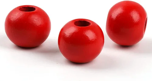 Miniatura 13 de 50 cuentas grandes de madera redondas naturales de 0.78 pulgadas (0.787 in), cuentas sueltas, para guirnaldas hechas a mano, decoración del hogar