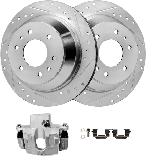 Miniatura 20 de Detroit Axle - Kit de freno delantero para Mercedes-Benz C350e GLC300 2016-2018, E300 2017, E350 2020-2022, frenos de disco perforados y ranurados