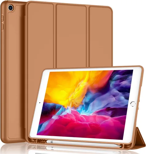 Miniatura 31 de iMieet Funda para iPad 9.7 (modelo 2018/2017, 6ª/5ª generación), funda inteligente con soporte para lápiz y parte trasera de silicona suave de piel