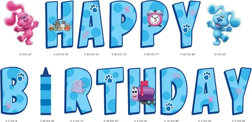 Miniatura 2 de Carteles de feliz cumpleaños de Blue's Clues con estacas de metal, letras de 16