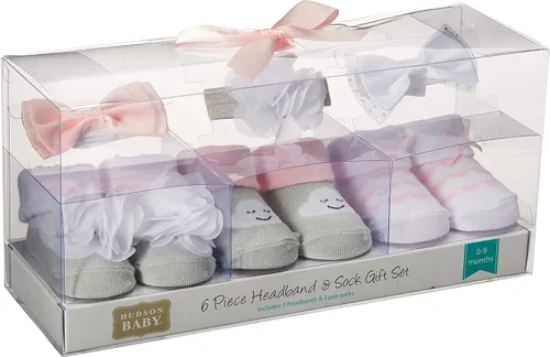 Miniatura 4 de Hudson Baby Conjunto de regalo de diadema y calcetines para niña