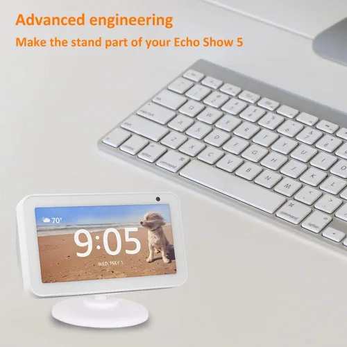 Miniatura 5 de AutoSonic Soporte compatible con Amazon Echo Show 5 (1ª generación y 2ª generación) Diseño ajustable para mejorar el ángulo de visión Magnético