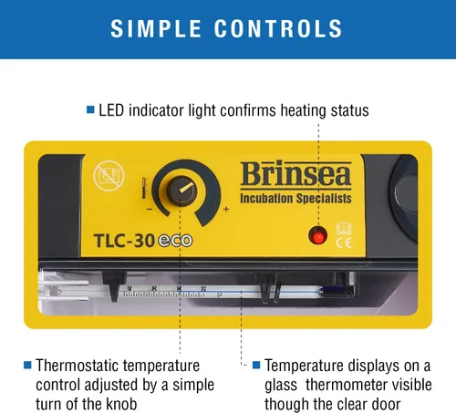 Miniatura 4 de Brinsea TLC-30 - Incubadora portátil ecológica para aves y recuperación, diseño compacto, calefacción y control de temperatura, criadora de mascotas