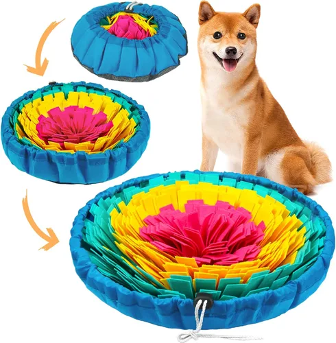 Vivifying Tapete de olfateo para perros, juguetes de rompecabezas ajustables para perros tapete para olfatear, juguetes interactivos de Rojo
