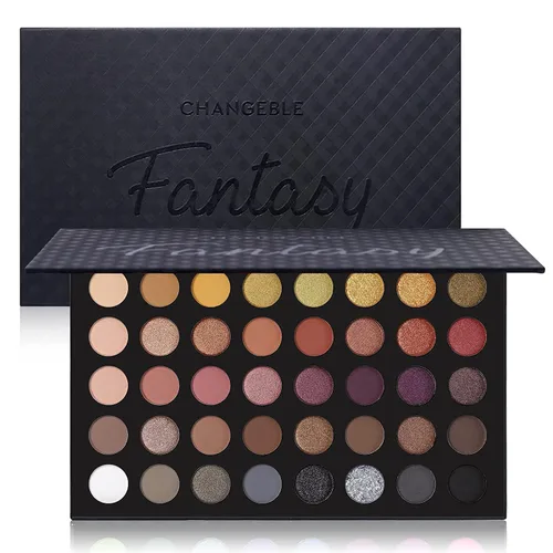 Miniatura 9 de UCANBE Paleta de maquillaje de ojos altamente pigmentada, paleta de sombra de ojos metálica mate brillante de larga duración, mezclable