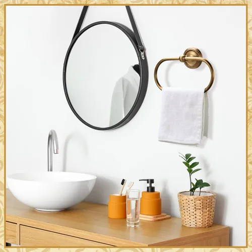 Miniatura 6 de Juego de 4 Piezas de Accesorios de Baño de Latón Antiguo Dorado Montados en la Pared Toallero y Anillo para Toallas y Portapapel Higiénico y Gancho