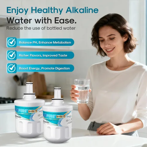 Miniatura 9 de ICEPURE Filtro de agua alcalino DA29-00003G de repuesto para refrigerador Samsung DA29-00003A, DA29-00003B, Aqua-Pure Plus, HAFCU1, FMS-1 WSS-1