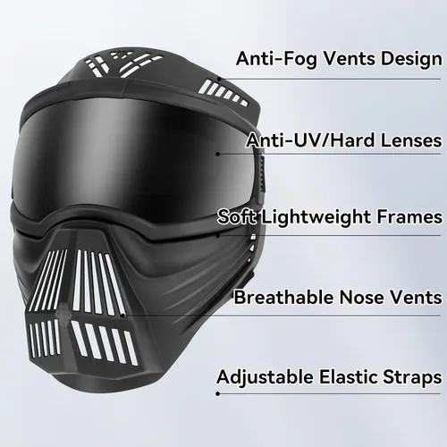 Miniatura 2 de Gafas de sol para perros de razas grandes, antirayos UV para protección facial completa, máscara para mascotas con agujeros transpirables
