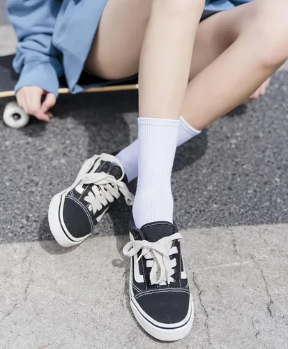 Miniatura 4 de Irisbear Calcetines deportivos para mujer, estilo casual, atléticos, ligeros, de algodón, 5 pares