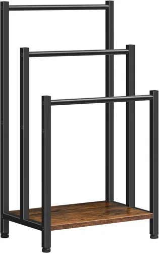 Miniatura 14 de HOOBRO Toallero de pie independiente, estante de manta de 3 niveles, soporte para mantas para baño, 16.9 pulgadas de largo x 11 pulgadas de ancho x