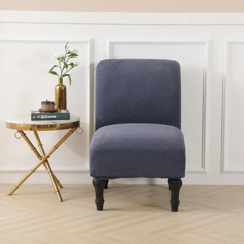 Miniatura 9 de LiveGo Funda para silla decorativa sin brazos, de elastano, extraíble, para silla sin brazos, protector de muebles para sala de estar, comedor, Beige