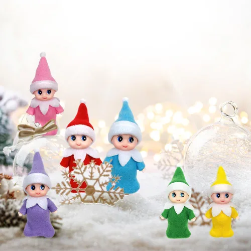Miniatura 5 de LovelfStory - Accesorios de elfo para bebé, pequeña muñeca elfa de Navidad niña y niño para regalo de Navidad (Verde)