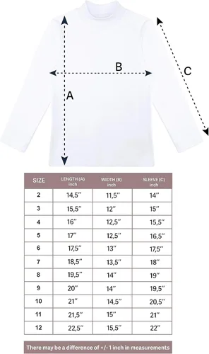 Miniatura 7 de Lilax Camiseta básica de algodón de cuello alto falso de manga larga para niña