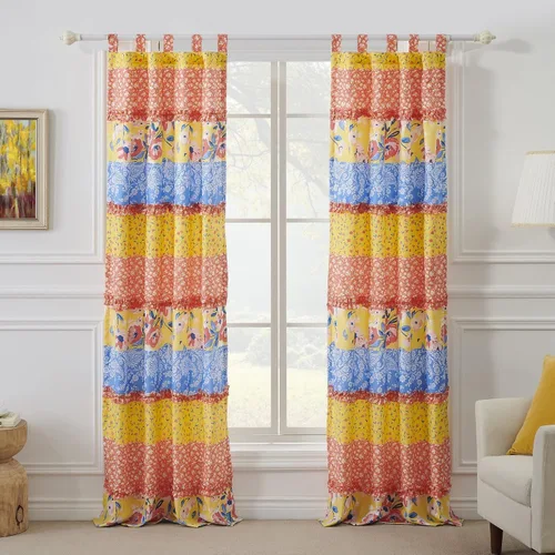 Miniatura 13 de Greenland Home Fashions Colección de Tratamiento de Ventanas, Cortinas, Volantes, Cortinajes, Paneles, Forradas con Alzapaños, 42" An x 84" L, Juego