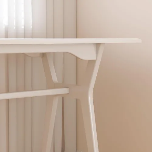 Miniatura 8 de OSCHF Escritorio de estudio de madera maciza, mesa de computadora doble larga de 63 pulgadas para oficina en casa, estación de trabajo de PC para 2