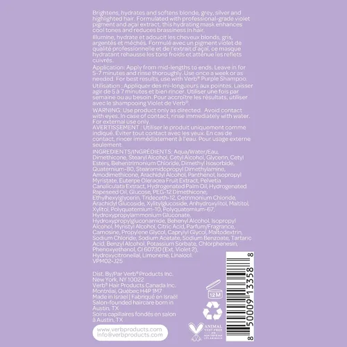 Miniatura 10 de Verb Mascarilla para el cabello morada