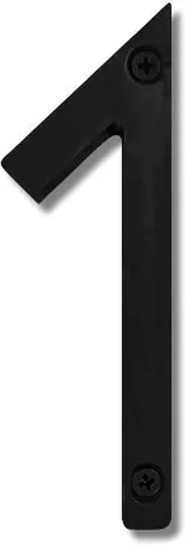 Miniatura 47 de NACH Números de casa flotantes, números de casa negros de aluminio de 6 pulgadas para exteriores, número 5, números de puerta con accesorios