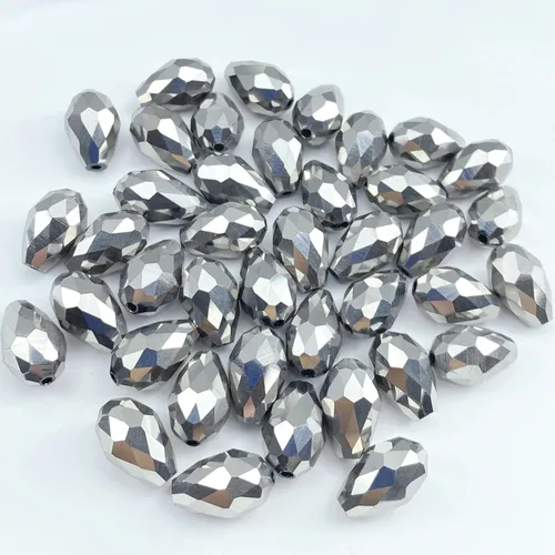 Miniatura 15 de 100 cuentas de cristal de lágrima de cristal facetadas en forma de agujero vertical sueltas para hacer joyas, pulseras, collares, costura, Ámbar
