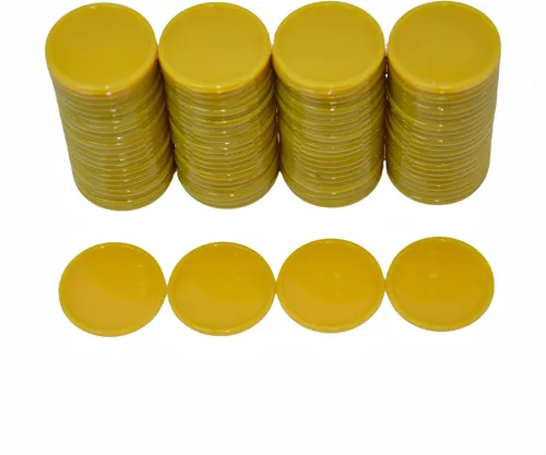 Miniatura 23 de SmartDealsPro Juego de 100 contadores de aprendizaje de plástico opaco de 1 pulgada Mini fichas de juego de fichas de póquer con caja de Blanco