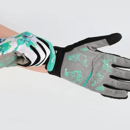 Miniatura 4 de DuShow Guantes de ciclismo para mujer, guantes de bicicleta con pantalla táctil de dedo completo, guantes largos de bicicleta, ciclismo de montaña