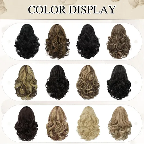 Miniatura 6 de Sofeiyan Extensión de cola de caballo de 11 pulgadas con clip de garra, extensiones de cabello con cola de caballo, cola de caballo larga y rizada