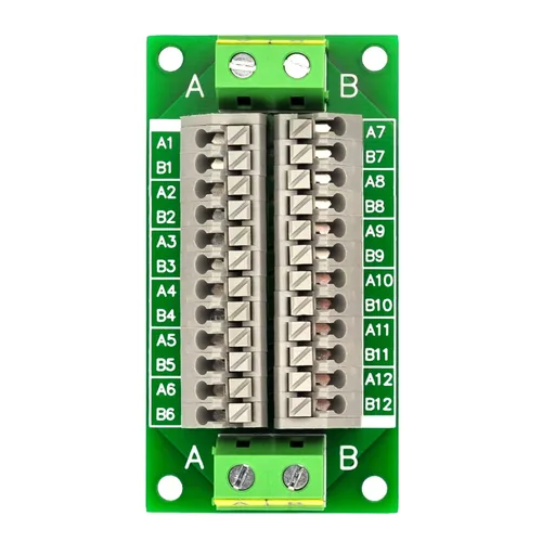 Miniatura 2 de Módulo de distribución de bloque de terminales de 16 amperios CA/CC, 2x12 posiciones