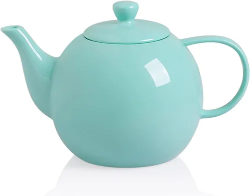 Miniatura 12 de Sweejar Tetera de porcelana con infusor de acero inoxidable extraíble, apto para microondas y lavavajillas, para té suelto, infusor de té para Jade