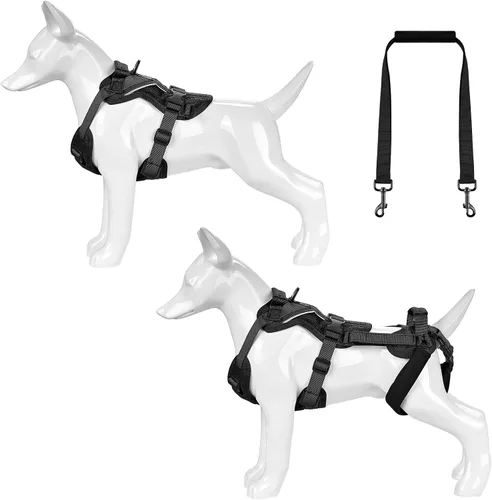 Miniatura 7 de OneTigris Arnés de elevación para perros pequeños XS, arnés transportador para perros pequeños, chaleco de elevación de cuerpo completo con correas