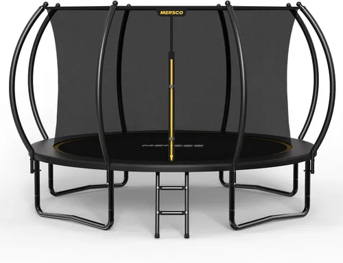 Miniatura 12 de Mersco Trampolín para exteriores de 10 pies, 12 pies, 14 pies, con recinto y escalera, cama elástica recreativa aprobada por ASTM para niños